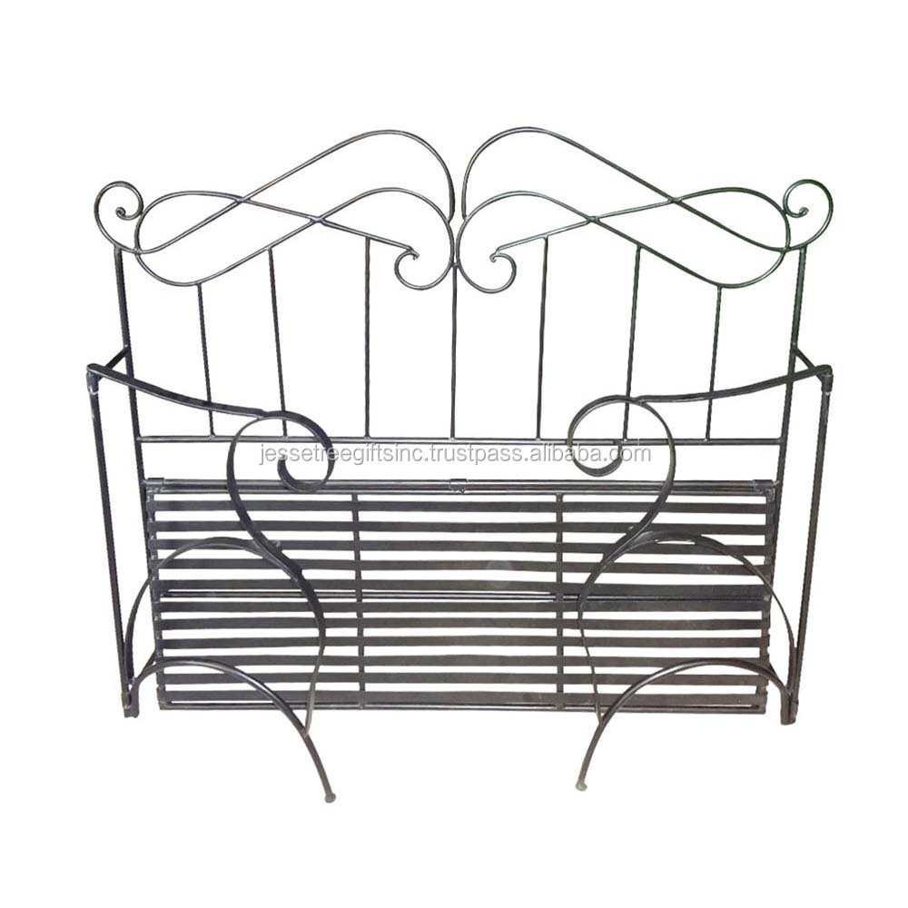 Metal Wire Patio Bench With Black Powder Coating Finishing Latest Design Excellent Quality For Garden & Park Sitting