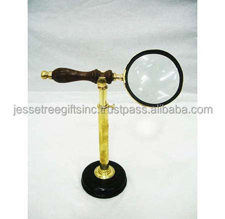 Magnifying Glass With Metal Frame Nickel Plating Finishing Round Shape Excellent Quality With Horn Handle For Magnifier