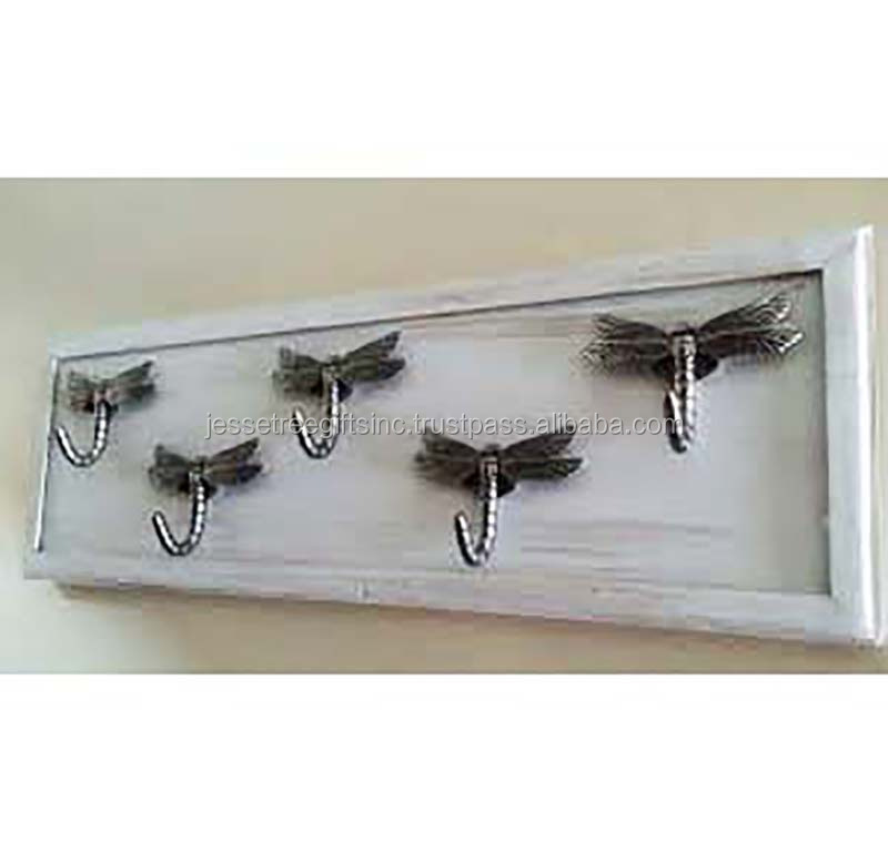 Metal Hanger Wall Mounted Hook With Antique Silver Finishing And Butterfly Design Decorative Hook Premium Quality For Home