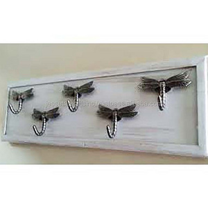 Metal Hanger Wall Mounted Hook With Antique Silver Finishing And Butterfly Design Decorative Hook Premium Quality For Home