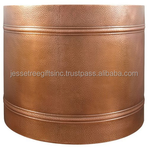 50 Inch Double Wall Metal Bath Tub With Shiny Copper Finishing Hammered Design Round Shape Excellent Quality For Soaking