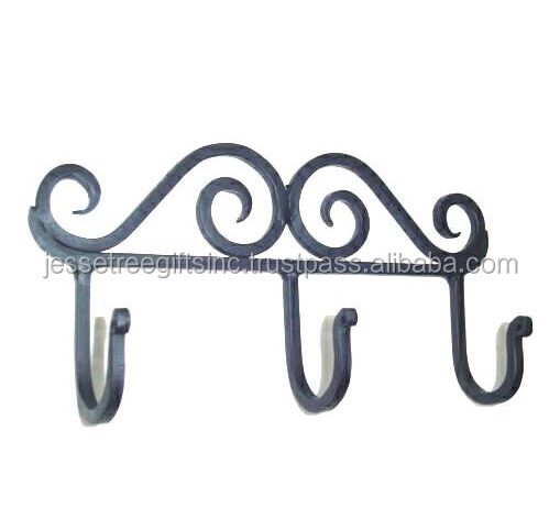 Metal Wall Mounted Hook With Black Powder Coating Finishing Curved Design Premium Quality For Home Decoration Wholesale Price