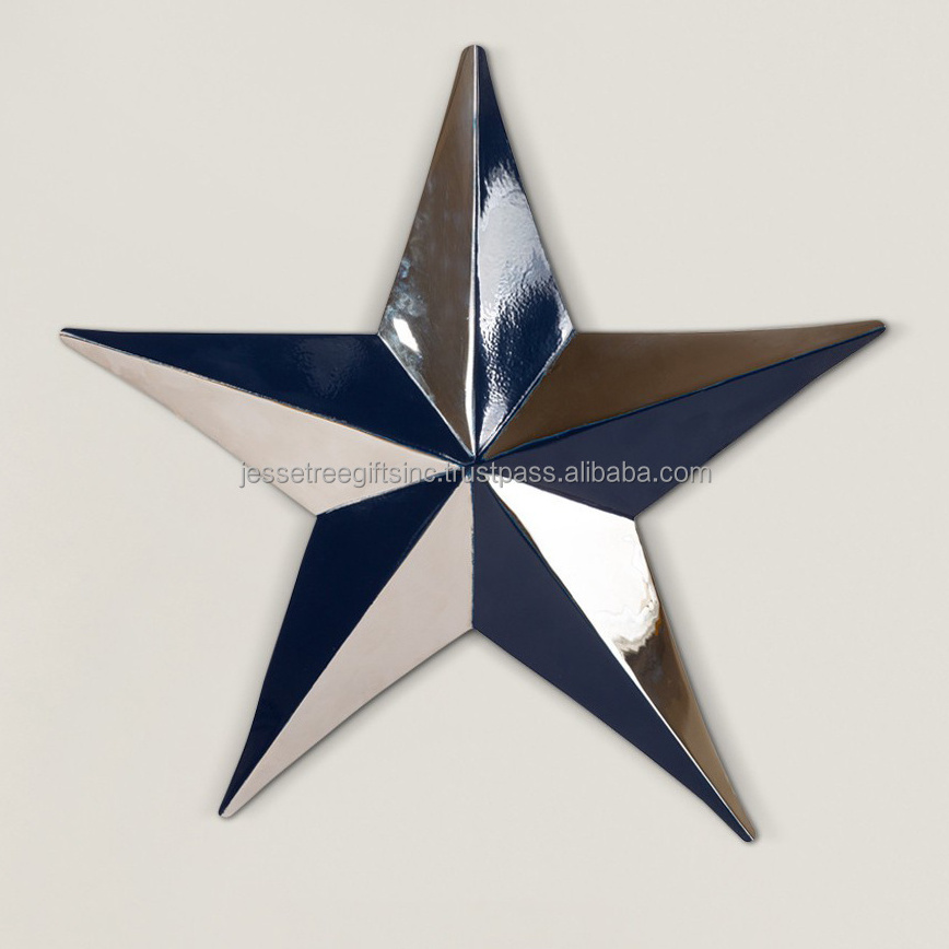 Decorative Wall Hanging Metal Wall Plaque Star Shape Golden Finishing Good Quality For Home Decoration Wholesale Price