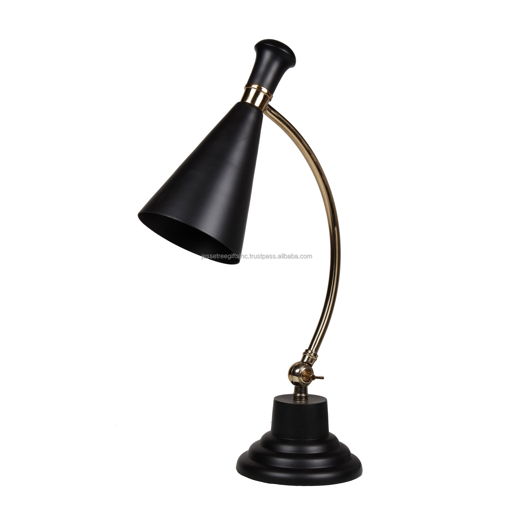 Modern Style Metal Sheet & Pipe Table Lamp With Shiny Polish Finishing Round Shape Excellent Quality For Lighting