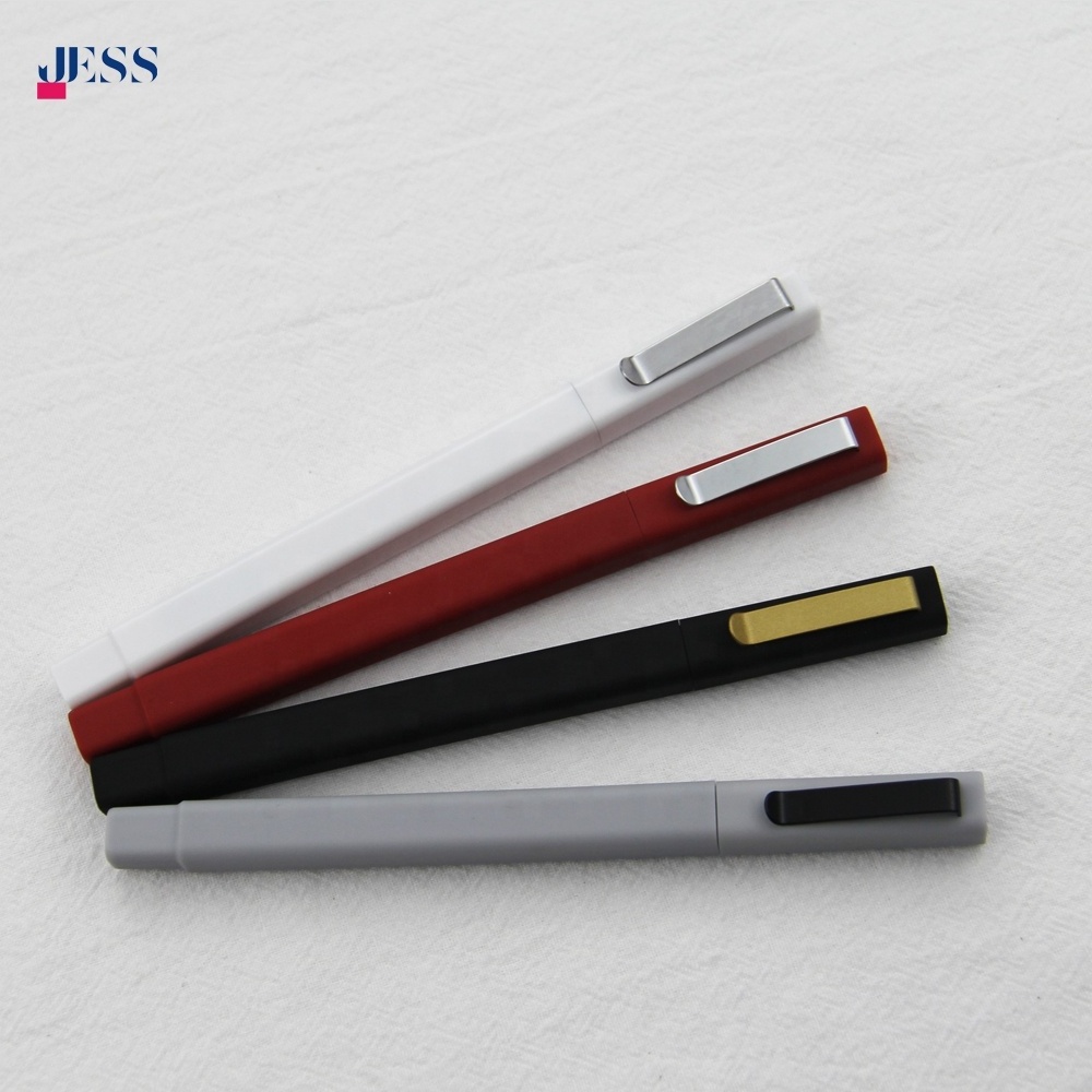 Hot Selling Rubber Square Shaped Plastic Pen Cheap Custom Advertising Pen