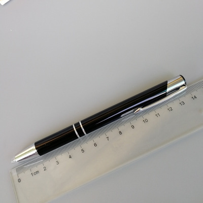 2020 new design 2 in 1 multi-function classical click led pen cheap aluminum barrel pen power light writing in the dark pen