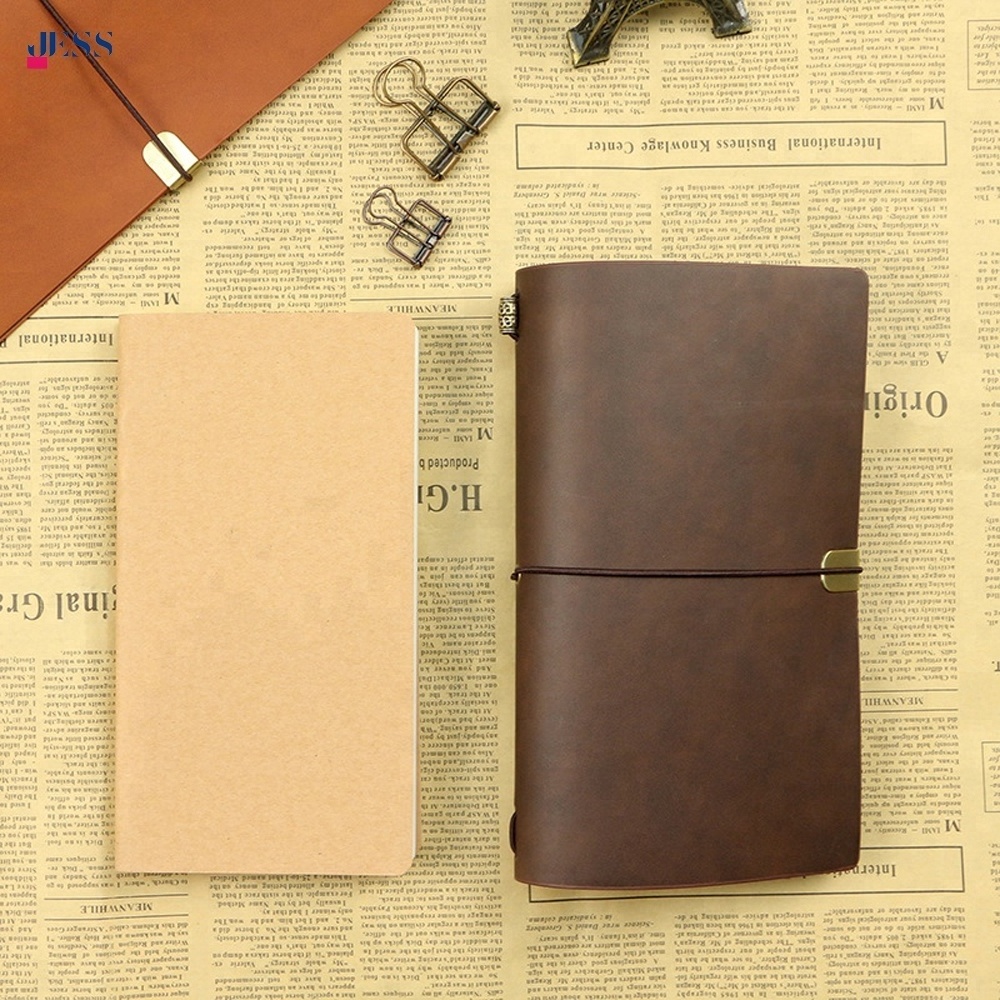 DIY Leather Journal Refillable Pocket Notebook for Traveler