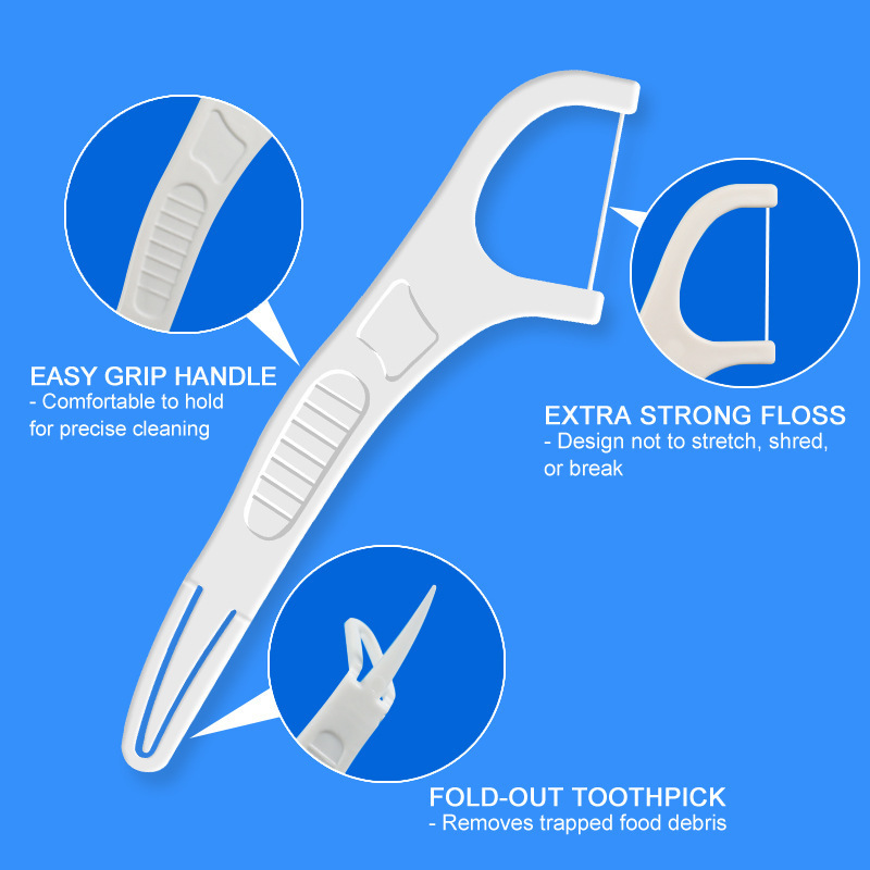 High Quality  Disposable Plastic Dental Flosser Toothpicks Oral Tooth Pick Dental Floss Picks