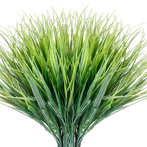 12 Bundles Artificial Grasses Outdoor UV Resistant Faux Grass No Fade Faux Plastic Plants Garden Window Box Decorating