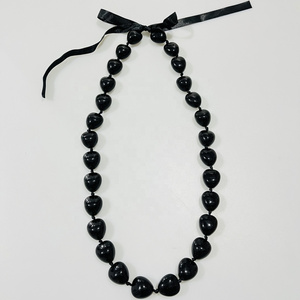 Hot sell Fashion Artificial Acrylic Hawaiian Kukui Nut Leis Wholesale Necklace graduation party wedding