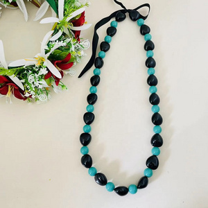 Hot sell colorful Fashion Artificial Acrylic Hawaiian Kukui Nut Leis Wholesale Necklace graduation party wedding