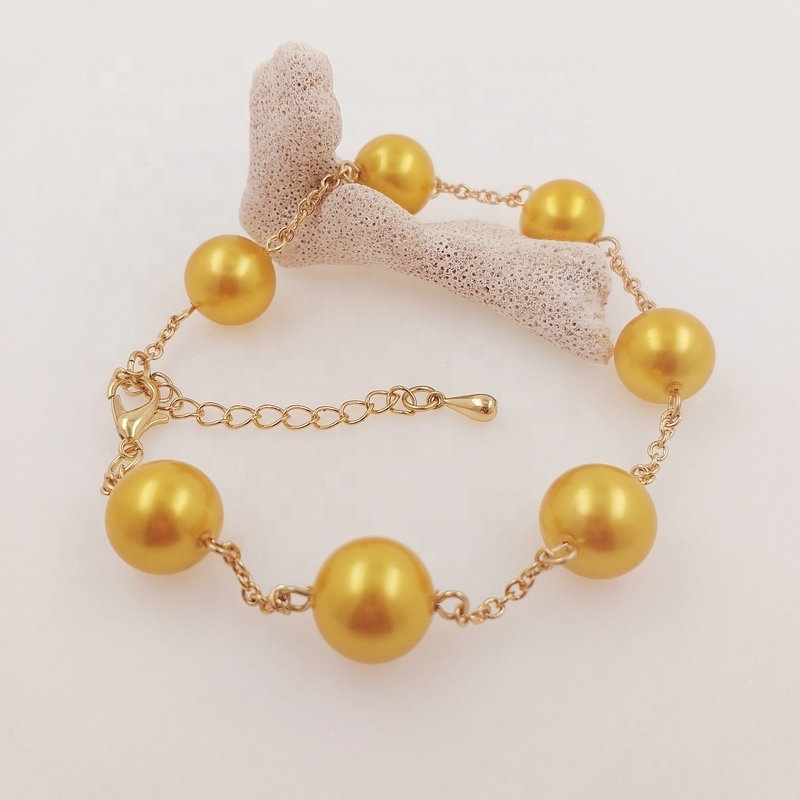 shell pearl bracelet Hawaii jewelry wholesale natural pearl bracelet gold 5 different color available for woman