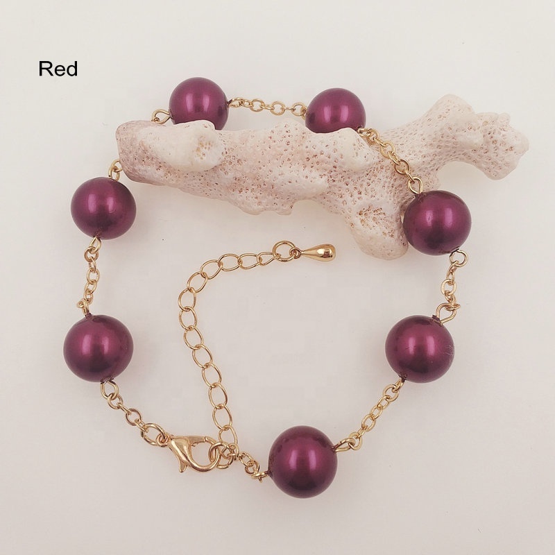 shell pearl bracelet Hawaii jewelry wholesale natural pearl bracelet gold 5 different color available for woman