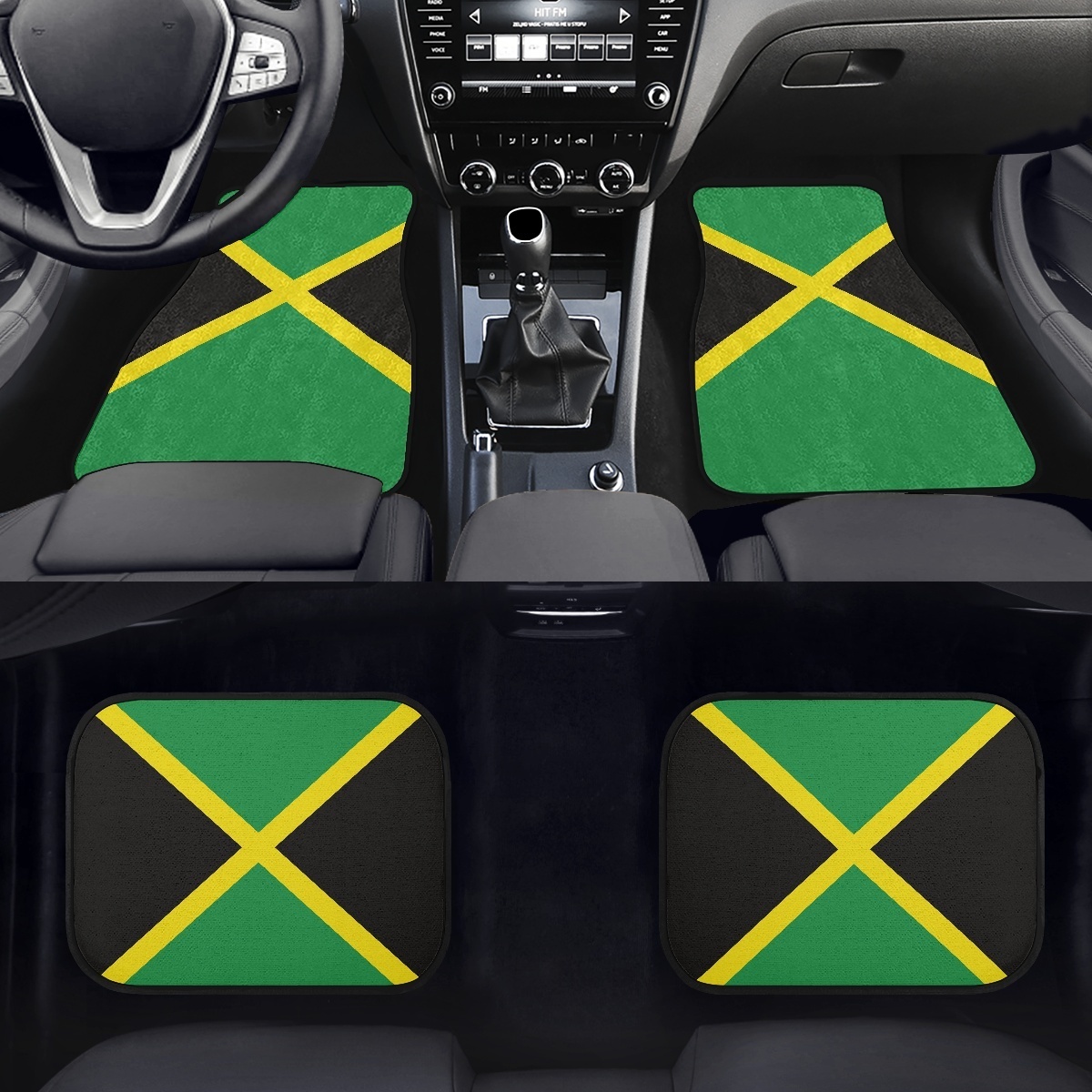 Best seller Car Mats Jamaica Flags Sublimation Printed Custom Design Car Floor Mats Waterproof Rubber Bottom Floor Mats Hot Sale