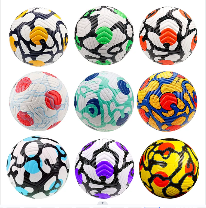 pu cheap high quality thermal bonding original wholesale official match professional custom size 3 4 5 football soccer ball