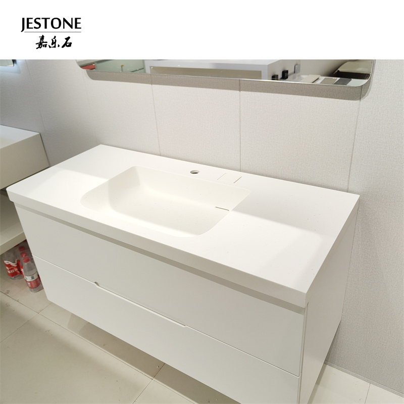 2023 Jestone Factory Price Luxury Dupont Corians Acrylic Solid Surface Acrylic Bathroom Sink For Hotel And Apartment