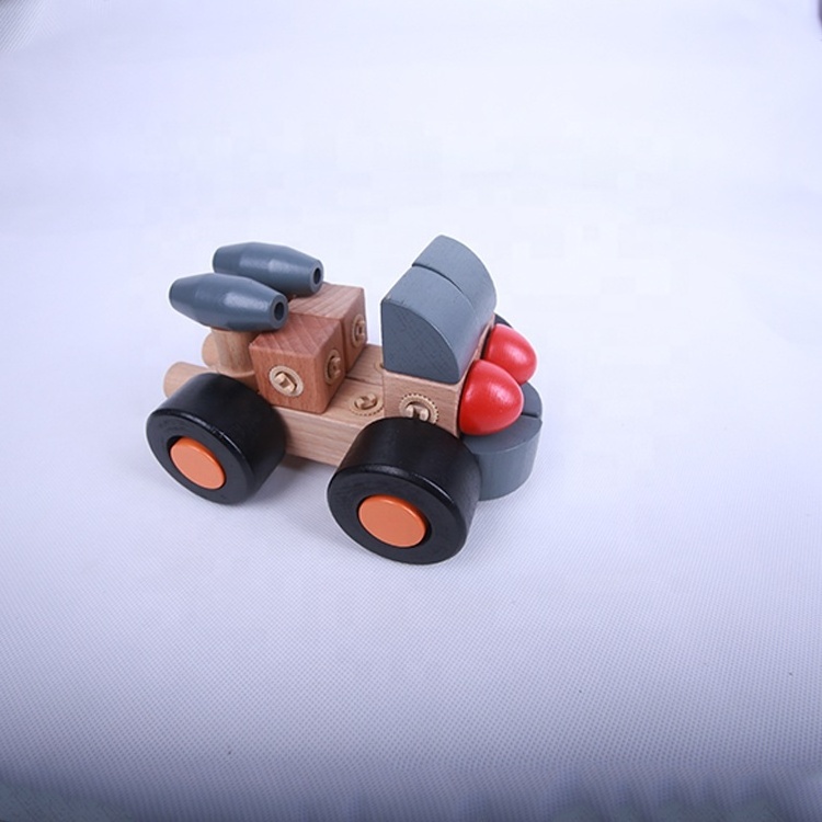 Environmentally Friendly Wooden Children'S Puzzle Toys Bicycle Models Wooden Block Toys