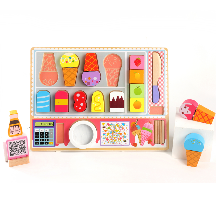 Pretend Play Food Set Cutting Play Desserts Cake Ice Cream and Donuts Food Toys Birthday Gifts Set Toy