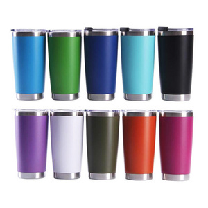 Factory Directly powder coated tumbler Custom logo 20 oz 30oz double wall vacuum blank stainless steel coffee travel mug