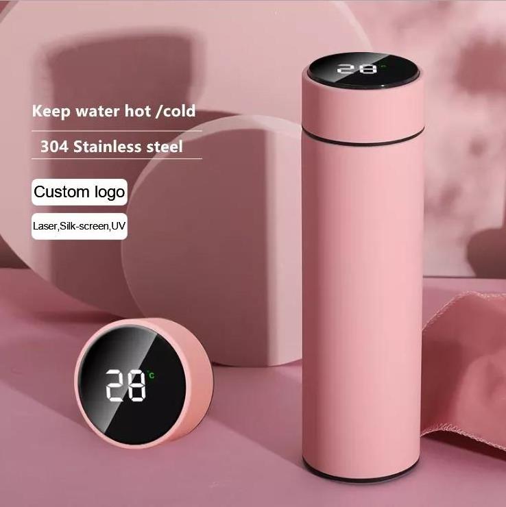 Portable Smart Drinkware Temperature Display Termos Flask Food Grade Stainless Steel Water Bottle Tea Infuser Thermos Cup