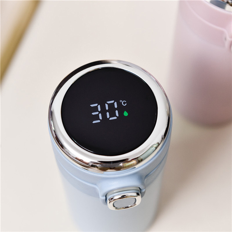 420ml/320ml Smart Vacuum Insulated Digital Led Temperature Display Stainless Steel Tour Travel Water Bottle Termos Thermal Flask