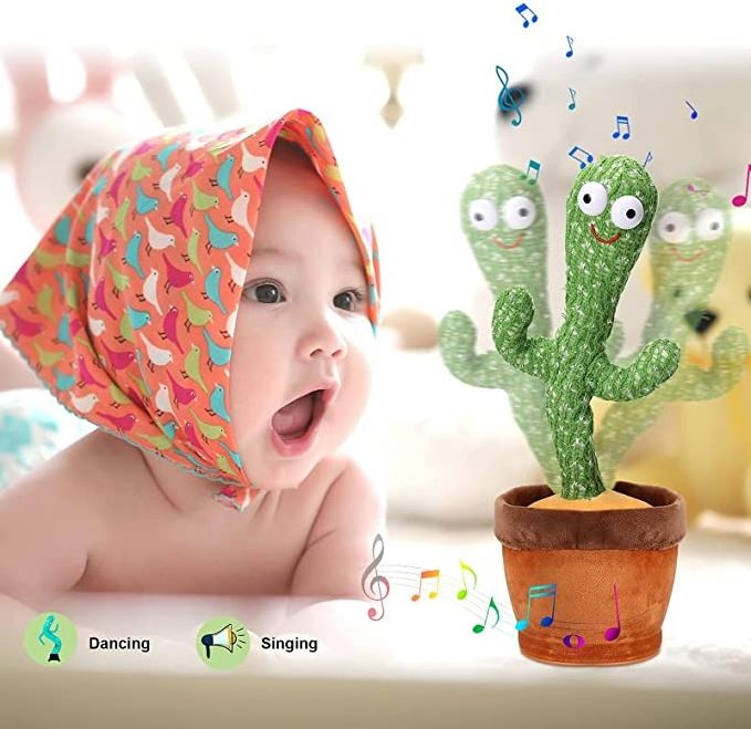 Cactus toy dancing light recording singing musical speak dancing cactus plush toy talk back