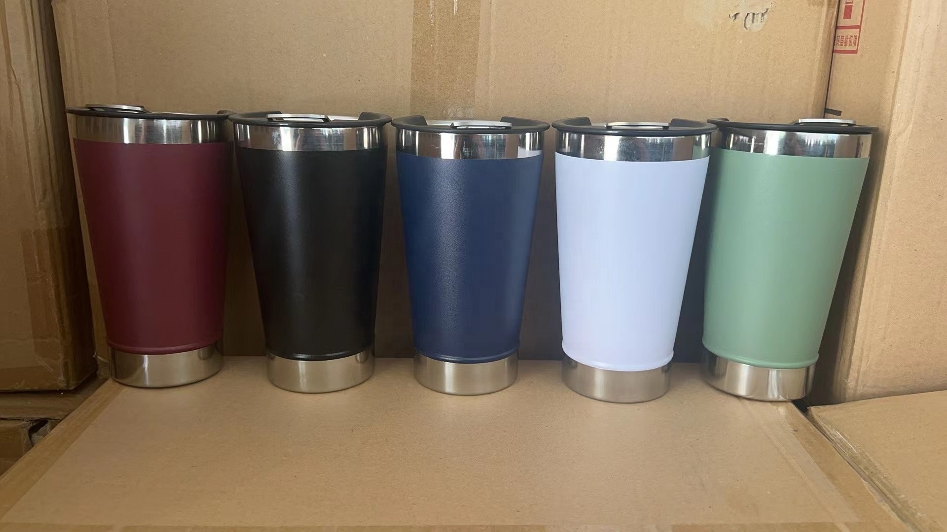 Yewa Tasas De Cafe Hot Sale Cup 473ml Copo Inox Termico Custom Printed Logo Double Wall Stainless Steel Vaccum Beer Mug