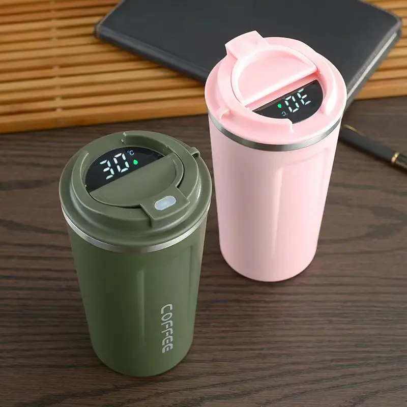 380ml 510ml LED smart Temperature Display double wall stainless steel thermo coffee tumbler Vacuum Insulated travel cup mug