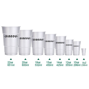 Metal beer cup outdoor camping reusable coated aluminum cup keep cold drink outdoor party reusable aluminum cold drink chill cup