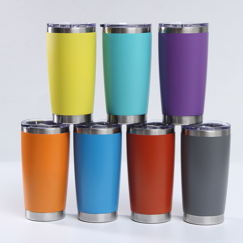 USA Warehouse tumbler cups vacuum insulated insulated double wall 20oz coffee wine beer mug stainless steel tumbler