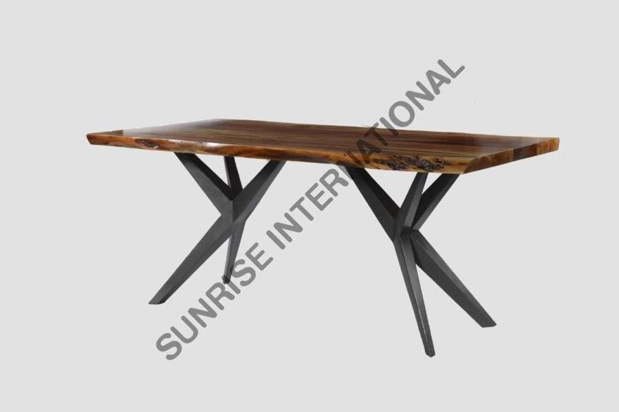 live edge acacia wood slab dining tables Live edge wood furniture supplier best quality rustic indian design french design table