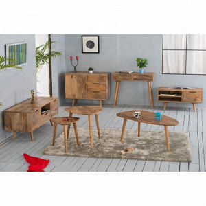 2023 latest hot selling top quality solid wood vintage rustic industrial living room tea coffee center table home furniture