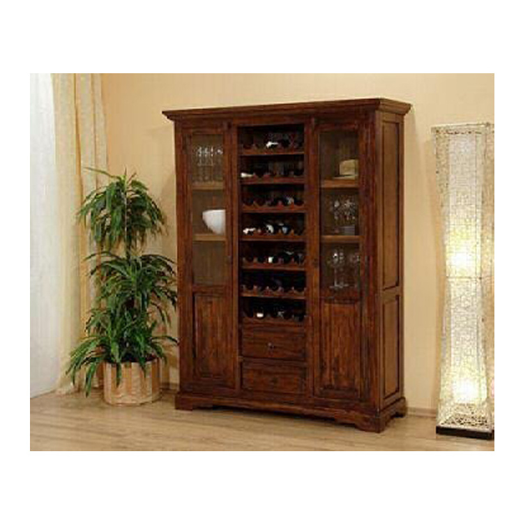 Ethnic Style Hot Selling Sheesham Wood Large Bar Cabinet - Crockery Unit Furniture for Home at Reliable Market Price