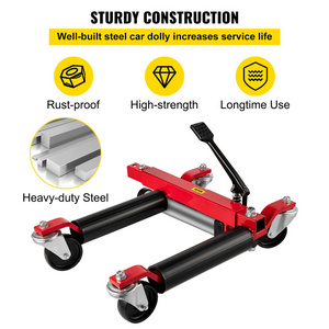 Heavy Duty Wheel Dolly Car Skates Vehicle Positioning Hydraulic Tire Jack Ratcheting Foot Pedal Lift Hydraulic Car