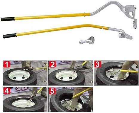 3PCS Tire Changer Demount Tool Adapted to Aluminum and Steel Rims with Extra Bead Keeper