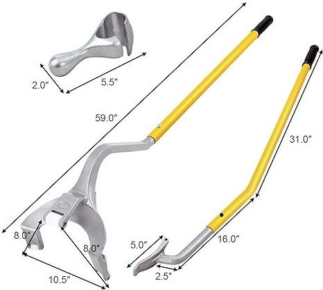 3PCS Tire Changer Demount Tool Adapted to Aluminum and Steel Rims with Extra Bead Keeper