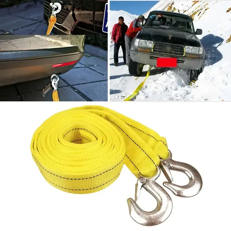 4m/13ft  5 Ton Towing Rope Heavy Duty Nylon Recovery Strap With Storage Bag