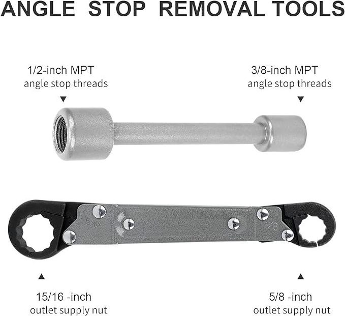 Plumbing Tools Angle Stop Wrench Kit Angle-on Wrench Professional Plumber Wrench Tools