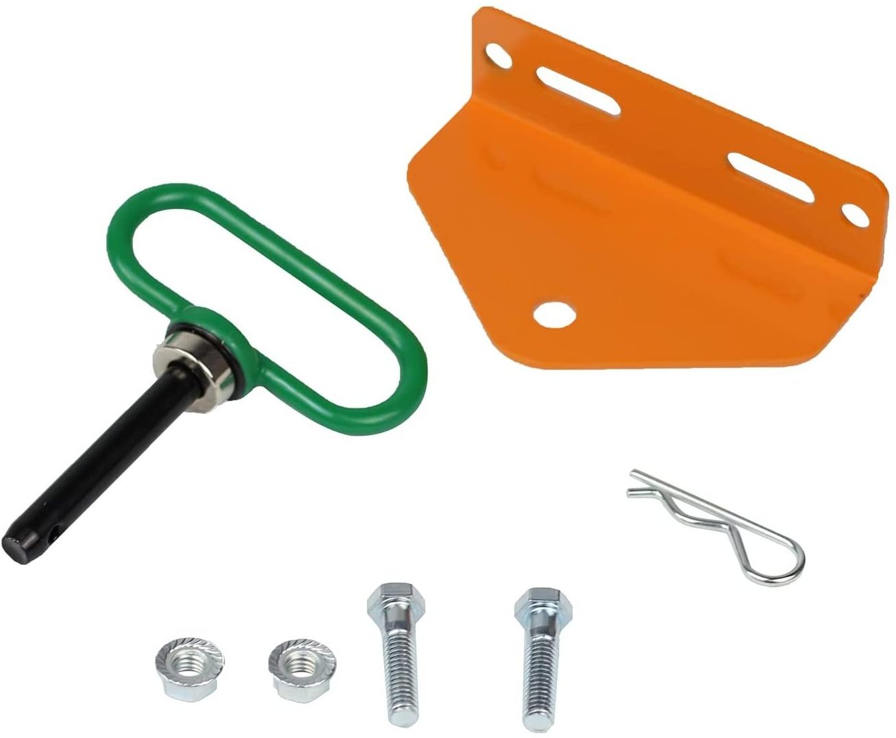 Heavy Duty Universal Zero Turn Mower Trailer Hitch with Bolts and Strong Magnet Trailer Gate Pin and R-Clip -1/2'' Trailer Hitch