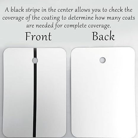 Matching Metal Spray Out Cards Pack of 100 Automotive Refinish Black Checkered Metal Test Panel