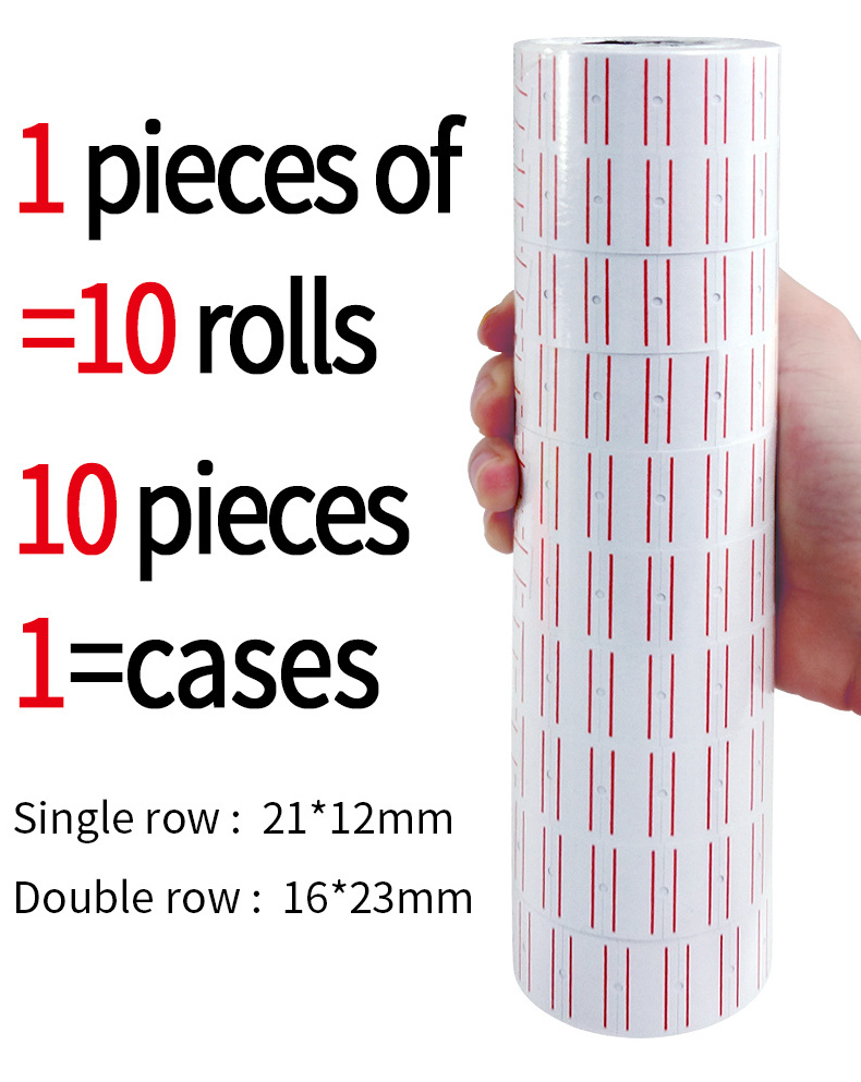 Price Label Tag for MX-5500 / 6600 Price Gun Label Sticker, Five Colour Available (10 Roll Per Lot)