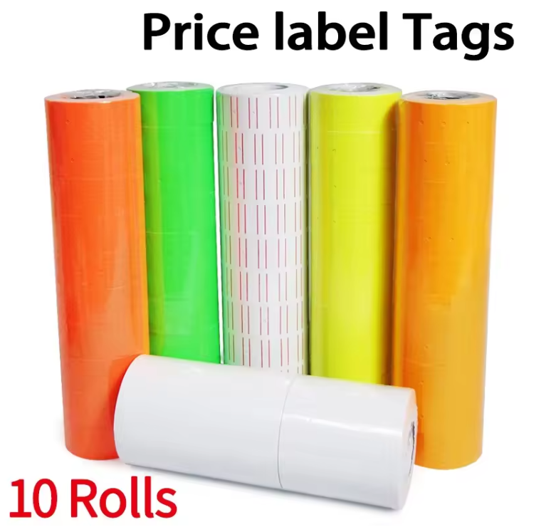 JETLAND Price Label Tag for MX-5500 / 6600 Price Gun Label Sticker, Five Colour Available (10 Roll Per Lot)