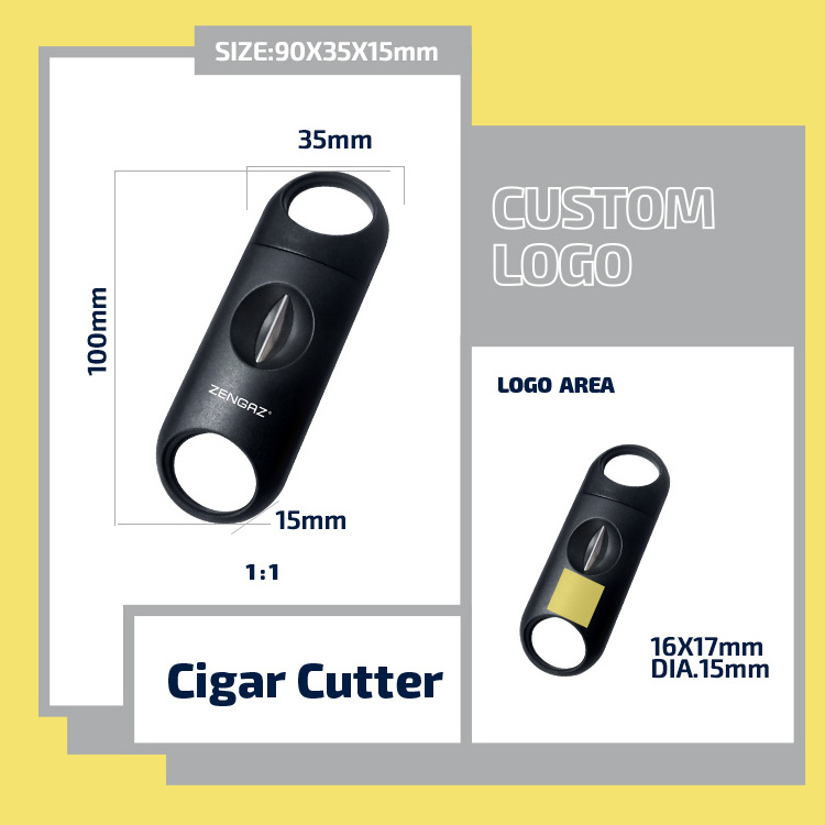 cigar cutter accessories custom logo v cutters stainless steel blade