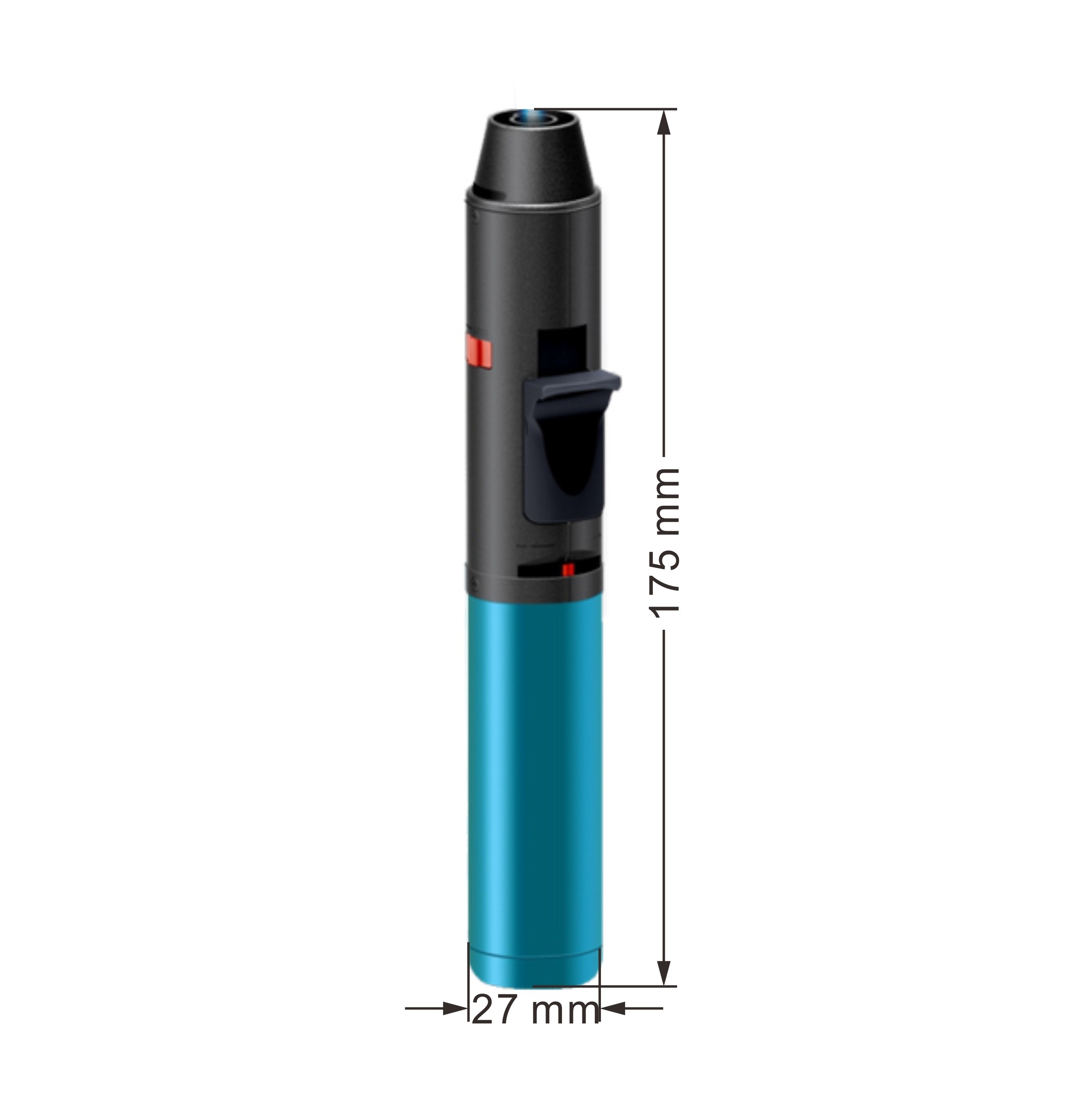 ZENGAZ ZT-40 Utility Butane Gas Refillable Blow Blow Jet Flame Pen Torch Lighter