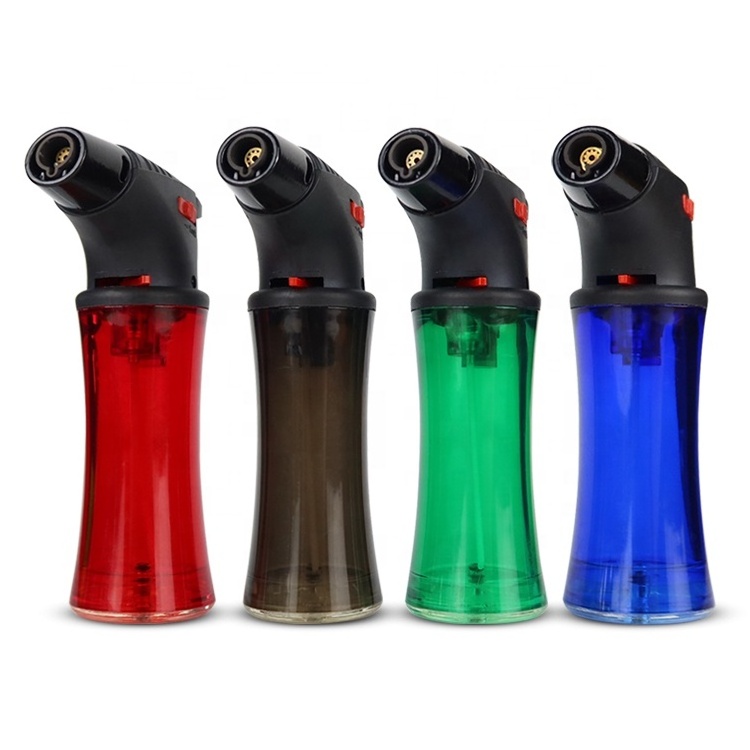 Wholesale windproof butane powerful tobacco smoke jet flame refillable torch lighters