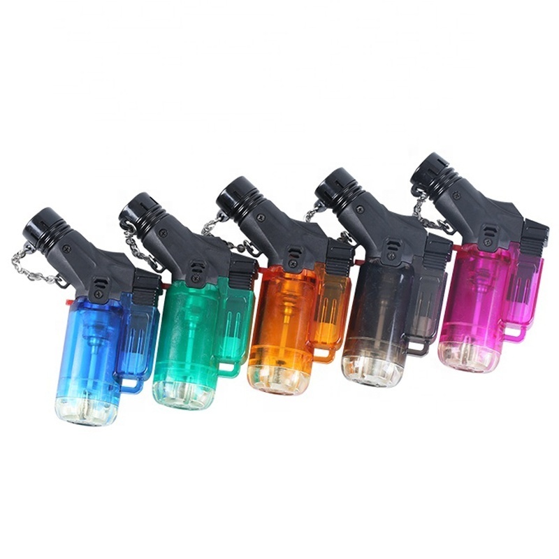 Portable jet flame butane gas refill mini torch lighters for cigarette smoking