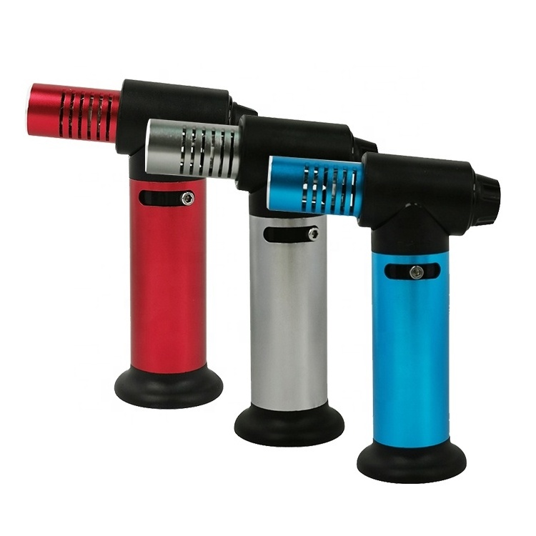 windproof powerful butane refillable jet 4 flame burner torch cigar lighter