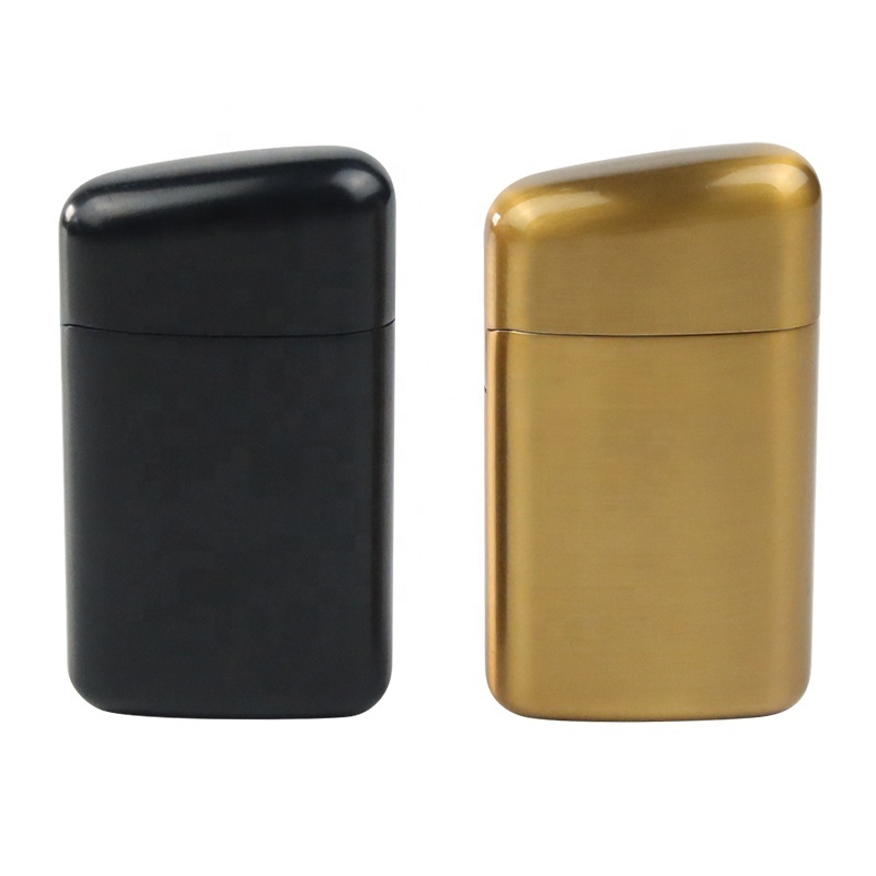 Refillable windproof custom logo gas metal cigarette gift jet torch lighter