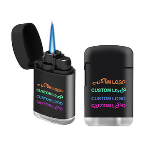 Stylish smoking accessories custom print logo unique butane cute fancy fire lighter with logo