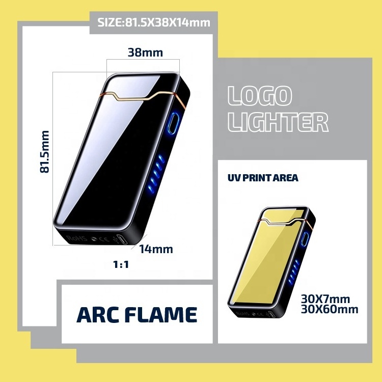 Electronic Charging Usb Windproof Customized Usb Alloy Metal Lighter